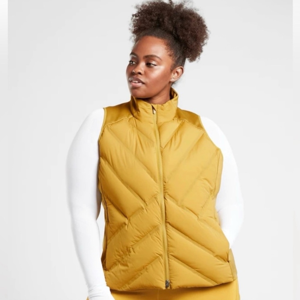 Athleta Gold Puffer Vest